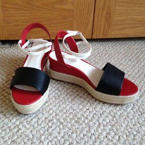 Lauren RALPH LAUREN -Delores Espadrille Wedge- New with Box